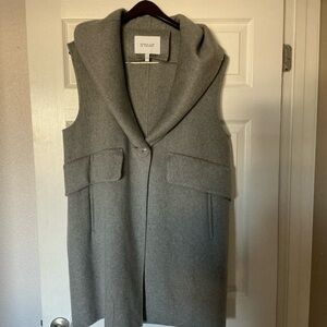 10 Crosby Derek Lam Gray Hooded Wool Vest